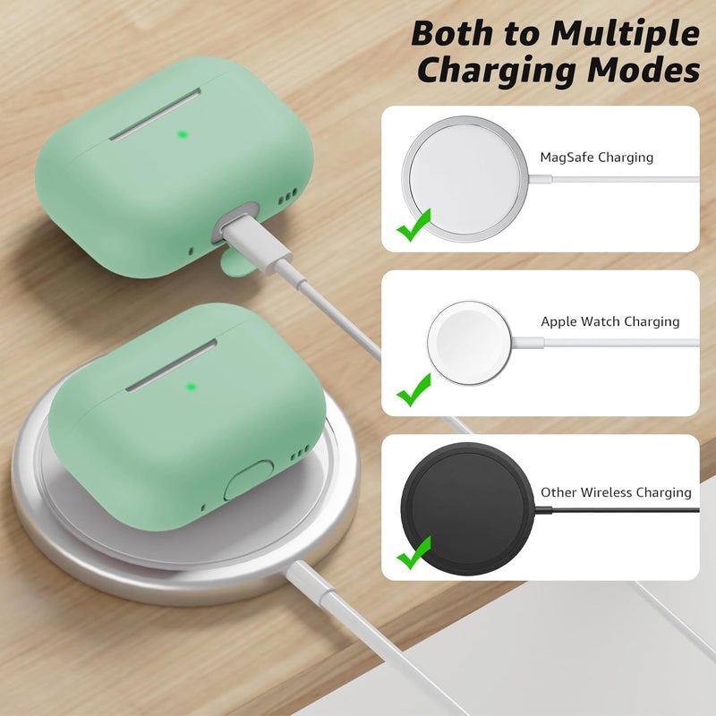 Tandoler Compatible with Airpods Pro 2 Case, Soft Silicone Skin Cover Protective Cases with Cleaner kit and Lanyard Compatible for AirPod Pro 2nd Generation, Front LED Visible - Yaskawa Qing - Image 4